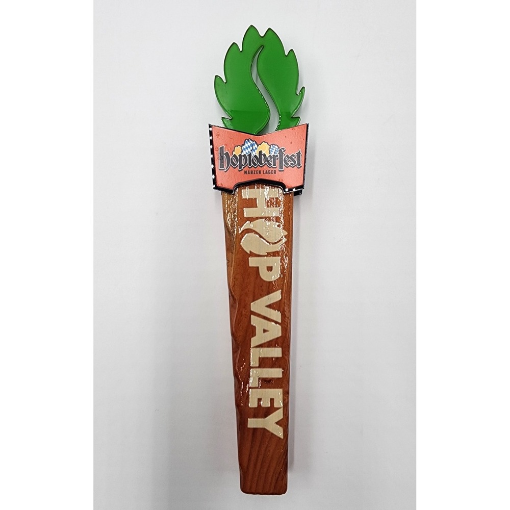 HOPTOBER FEST MARZEN LAGER BEER BAR TAP HANDLE HOP VALLEY WOOD LOOK